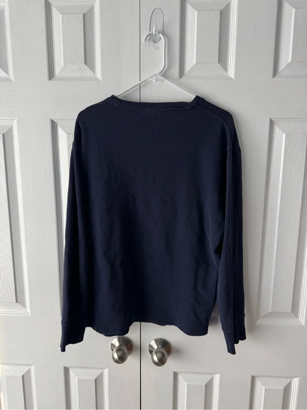 Polo Ralph Lauren Navy Waffle Knit Long Sleeve Shirt XL Sleepwear